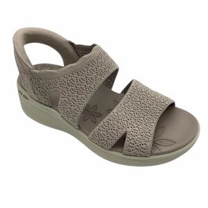 Skechers Women's Slip- ins Washable Knit Ultra-Flex 3.0 Sandals Taupe 7 Medium